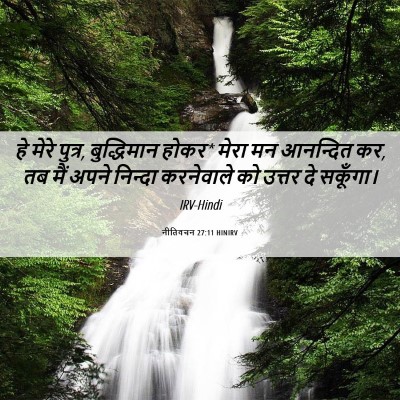 Picture 06 - नीतिवचन 27:11 HINIRV - हे मेरे पुत्र, - Bible Verse Picture