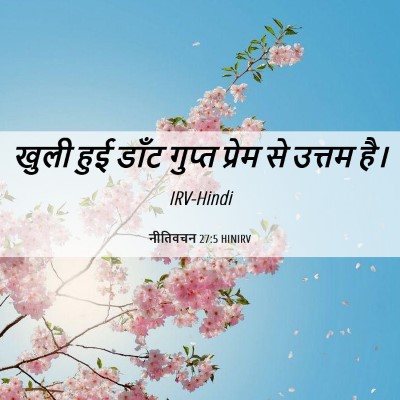 Picture 06 - नीतिवचन 27:5 HINIRV - खुली हुई डाँट - Bible Verse Picture