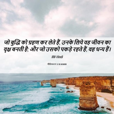 Picture 06 - नीतिवचन 3:18 HINIRV - जो बुद्धि को ग्रहण - Bible Verse Picture