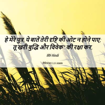 Picture 06 - नीतिवचन 3:21 HINIRV - हे मेरे पुत्र, ये - Bible Verse Picture