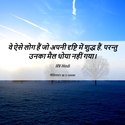 Picture 06 - नीतिवचन 30:12 HINIRV - वे ऐसे लोग हैं जो - Bible Verse Picture