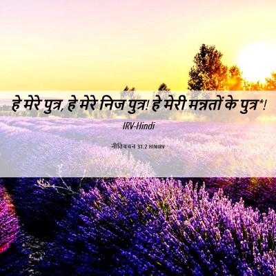 Picture 06 - नीतिवचन 31:2 HINIRV - हे मेरे पुत्र, हे - Bible Verse Picture