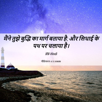 Picture 06 - नीतिवचन 4:11 HINIRV - मैंने तुझे बुद्धि - Bible Verse Picture
