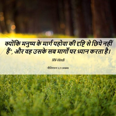 Picture 06 - नीतिवचन 5:21 HINIRV - क्योंकि मनुष्य के - Bible Verse Picture