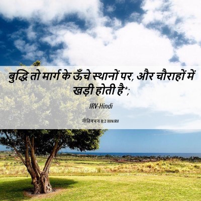 Picture 06 - नीतिवचन 8:2 HINIRV - बुद्धि तो मार्ग के - Bible Verse Picture