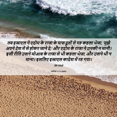 Picture 06 - न्यायियों 11:17 HINIRV - तब इस्राएल ने एदोम - Bible Verse Picture