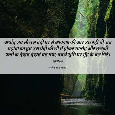 Picture 06 - न्यायियों 13:20 HINIRV - अर्थात् जब लौ उस - Bible Verse Picture