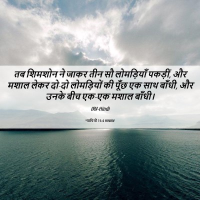 Picture 06 - न्यायियों 15:4 HINIRV - तब शिमशोन ने जाकर - Bible Verse Picture