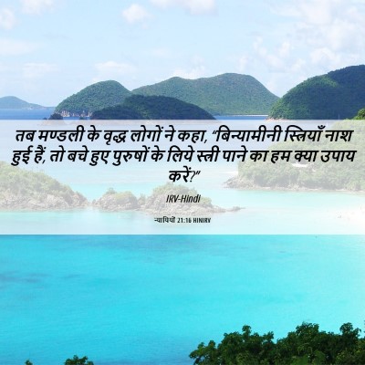 Picture 06 - न्यायियों 21:16 HINIRV - तब मण्डली के वृद्ध - Bible Verse Picture