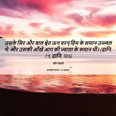 Picture 06 - प्रकाशितवाक्य 1:14 HINIRV - उसके सिर और बाल - Bible Verse Picture