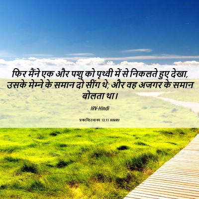 Picture 06 - प्रकाशितवाक्य 13:11 HINIRV - फिर मैंने एक और पशु - Bible Verse Picture