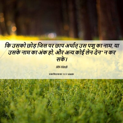 Picture 06 - प्रकाशितवाक्य 13:17 HINIRV - कि उसको छोड़ जिस पर - Bible Verse Picture