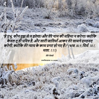 Picture 06 - प्रकाशितवाक्य 15:4 HINIRV - “हे प्रभु, कौन तुझ - Bible Verse Picture
