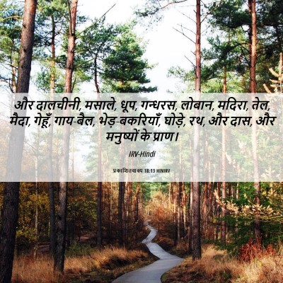 Picture 06 - प्रकाशितवाक्य 18:13 HINIRV - और दालचीनी, मसाले, - Bible Verse Picture