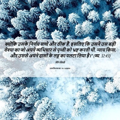 Picture 06 - प्रकाशितवाक्य 19:2 HINIRV - क्योंकि उसके - Bible Verse Picture