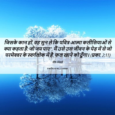 Picture 06 - प्रकाशितवाक्य 2:7 HINIRV - जिसके कान हों, वह - Bible Verse Picture