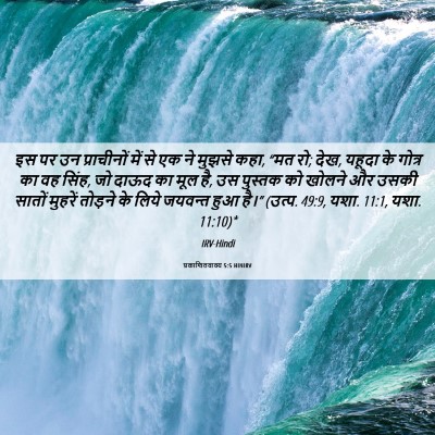 Picture 06 - प्रकाशितवाक्य 5:5 HINIRV - इस पर उन प्राचीनों - Bible Verse Picture