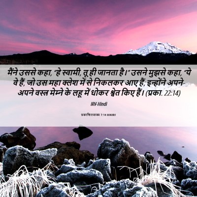 Picture 06 - प्रकाशितवाक्य 7:14 HINIRV - मैंने उससे कहा, “हे - Bible Verse Picture