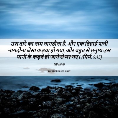 Picture 06 - प्रकाशितवाक्य 8:11 HINIRV - उस तारे का नाम - Bible Verse Picture