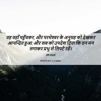 Picture 06 - प्रेरितों के काम 11:23 HINIRV - वह वहाँ पहुँचकर, और - Bible Verse Picture