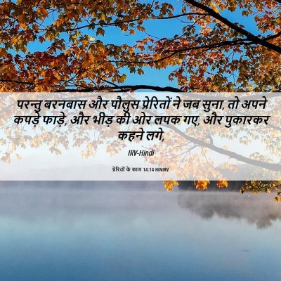 Picture 06 - प्रेरितों के काम 14:14 HINIRV - परन्तु बरनबास और - Bible Verse Picture
