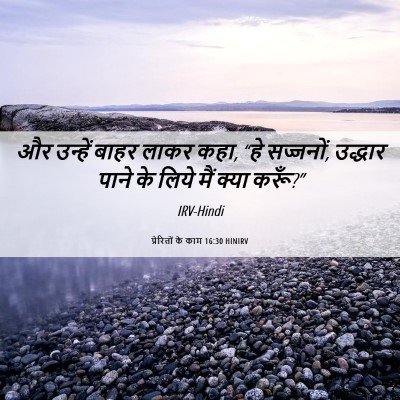 Picture 06 - प्रेरितों के काम 16:30 HINIRV - और उन्हें बाहर - Bible Verse Picture