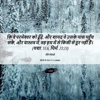 Picture 06 - प्रेरितों के काम 17:27 HINIRV - कि वे परमेश्‍वर को - Bible Verse Picture