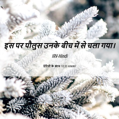 Picture 06 - प्रेरितों के काम 17:33 HINIRV - इस पर पौलुस उनके - Bible Verse Picture