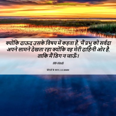 Picture 06 - प्रेरितों के काम 2:25 HINIRV - क्योंकि दाऊद उसके - Bible Verse Picture
