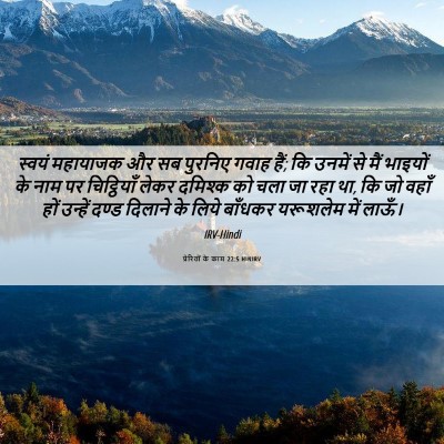 Picture 06 - प्रेरितों के काम 22:5 HINIRV - स्वयं महायाजक और - Bible Verse Picture