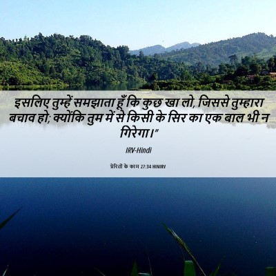 Picture 06 - प्रेरितों के काम 27:34 HINIRV - इसलिए तुम्हें - Bible Verse Picture