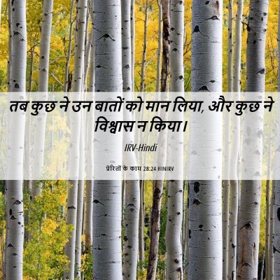 Picture 06 - प्रेरितों के काम 28:24 HINIRV - तब कुछ ने उन बातों - Bible Verse Picture