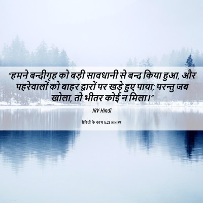 Picture 06 - प्रेरितों के काम 5:23 HINIRV - “हमने बन्दीगृह को - Bible Verse Picture