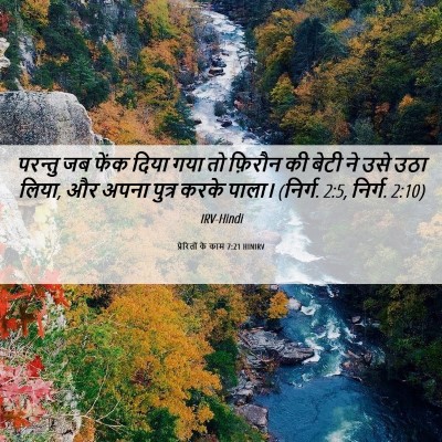 Picture 06 - प्रेरितों के काम 7:21 HINIRV - परन्तु जब फेंक - Bible Verse Picture