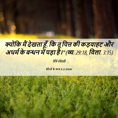 Picture 06 - प्रेरितों के काम 8:23 HINIRV - क्योंकि मैं देखता - Bible Verse Picture