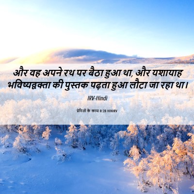 Picture 06 - प्रेरितों के काम 8:28 HINIRV - और वह अपने रथ पर - Bible Verse Picture