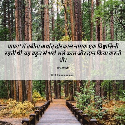 Picture 06 - प्रेरितों के काम 9:36 HINIRV - याफा* में तबीता - Bible Verse Picture