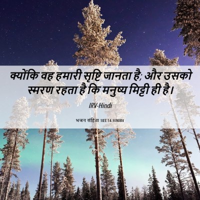 Picture 06 - भजन संहिता 103:14 HINIRV - क्योंकि वह हमारी - Bible Verse Picture