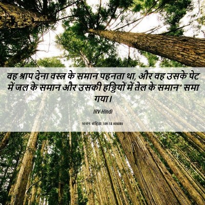 Picture 06 - भजन संहिता 109:18 HINIRV - वह श्राप देना - Bible Verse Picture