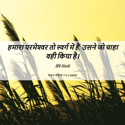 Picture 06 - भजन संहिता 115:3 HINIRV - हमारा परमेश्‍वर - Bible Verse Picture