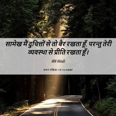 Picture 06 - भजन संहिता 119:113 HINIRV - सामेख मैं - Bible Verse Picture