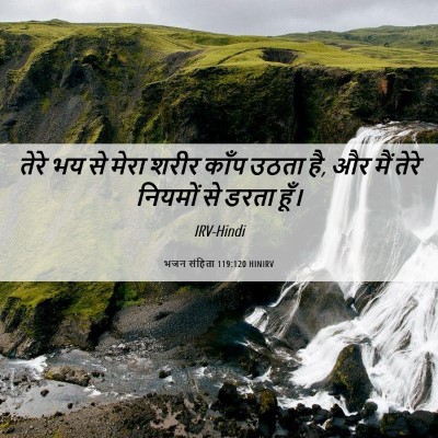 Picture 06 - भजन संहिता 119:120 HINIRV - तेरे भय से मेरा - Bible Verse Picture