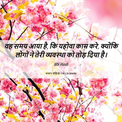 Picture 06 - भजन संहिता 119:126 HINIRV - वह समय आया है, कि - Bible Verse Picture