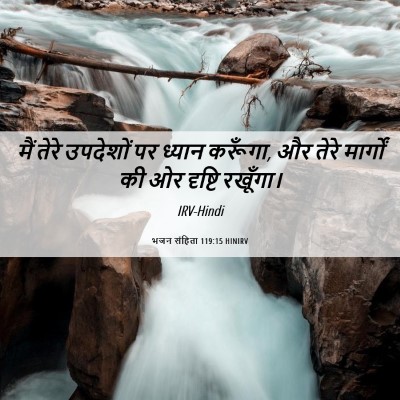 Picture 06 - भजन संहिता 119:15 HINIRV - मैं तेरे उपदेशों - Bible Verse Picture