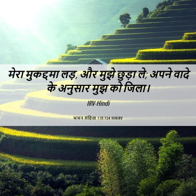 Picture 06 - भजन संहिता 119:154 HINIRV - मेरा मुकद्दमा लड़, - Bible Verse Picture