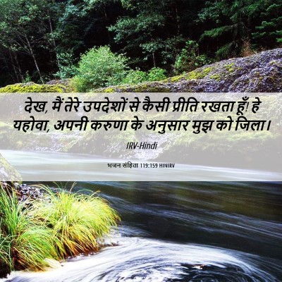 Picture 06 - भजन संहिता 119:159 HINIRV - देख, मैं तेरे - Bible Verse Picture