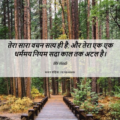 Picture 06 - भजन संहिता 119:160 HINIRV - तेरा सारा वचन सत्य - Bible Verse Picture
