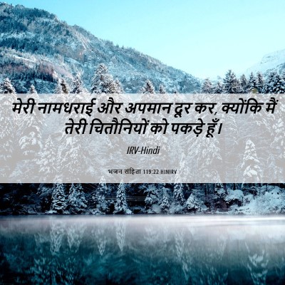 Picture 06 - भजन संहिता 119:22 HINIRV - मेरी नामधराई और - Bible Verse Picture
