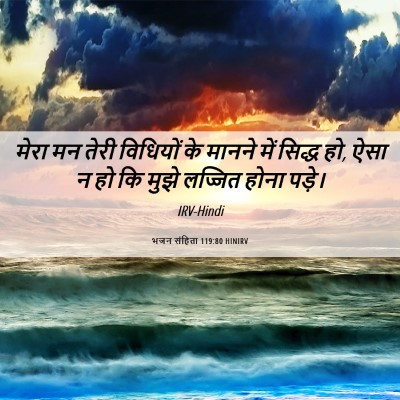 Picture 06 - भजन संहिता 119:80 HINIRV - मेरा मन तेरी - Bible Verse Picture