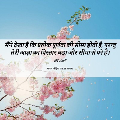 Picture 06 - भजन संहिता 119:96 HINIRV - मैंने देखा है कि - Bible Verse Picture
